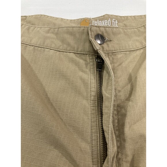 Carhartt Men’s 42 Tan Ripstop Cargo Shorts Relaxed Fit Workwear Outdoor - Picture 4 of 10